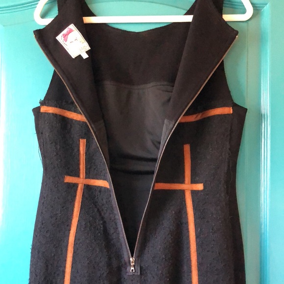 Vintage YOANA BARASCHI SLEEVELESS BLACK DRESS SIZE 8 - Picture 6 of 9